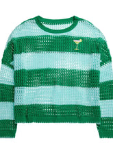 Load image into Gallery viewer, Margarita Striped Mesh Sweater
