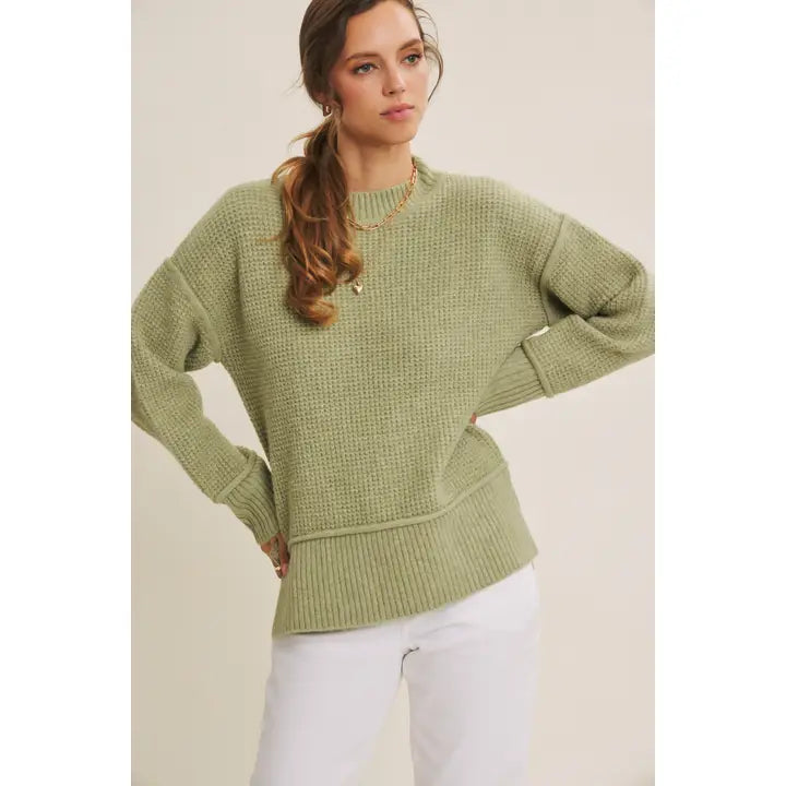 Brushed Waffle Sweater
