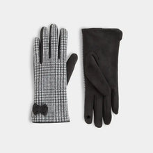 Load image into Gallery viewer, Darling Bow Houndstooth Touchscreen Gloves
