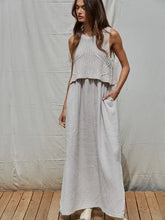 Load image into Gallery viewer, Knit Sweater Sleeveless Flare Midi Dress
