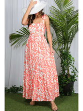 Load image into Gallery viewer, Shoulder Strap Ruffle Hem Floral Print Maxi
