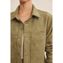 Load image into Gallery viewer, Stretchy Suede Jacket with Statement Pockets
