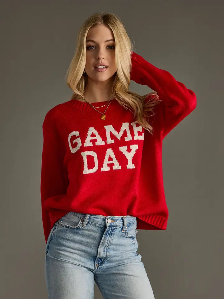 Red Game Day Sweater