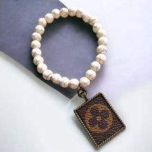 Load image into Gallery viewer, Howlite White Upcycled Bracelet
