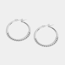Load image into Gallery viewer, Twisted Metal Hoop Earrings
