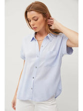 Load image into Gallery viewer, Solid Short Sleeve Button Down Shirt
