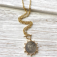 Load image into Gallery viewer, Coin Necklace French Medallion Jewelry
