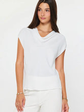 Load image into Gallery viewer, Draped Cowl Neck Cap Sleeve Top
