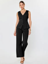Load image into Gallery viewer, Ponte Flared Pintucked Pants
