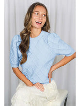 Load image into Gallery viewer, Textured Argyle Pattern Cozy Knitted Sweater
