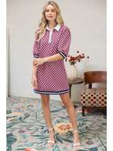 Load image into Gallery viewer, Collar Button Down Textured Floral Print Dress
