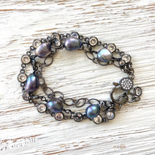 Load image into Gallery viewer, Fresh Water Pearl Triple Layer Bracelets
