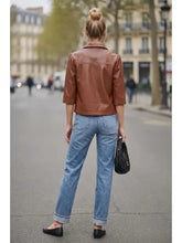Load image into Gallery viewer, Ava Faux Leather Jacket
