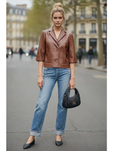 Load image into Gallery viewer, Ava Faux Leather Jacket
