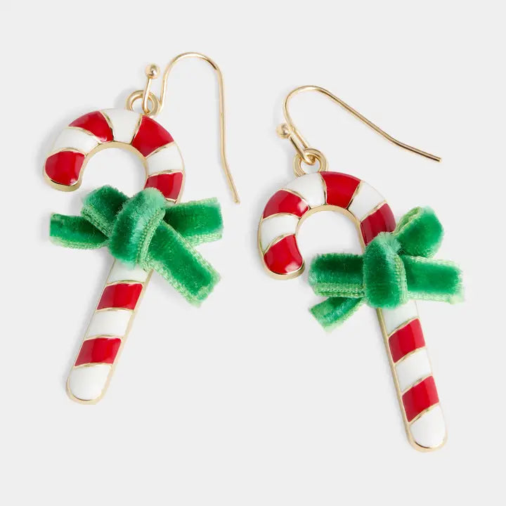 Velvet Bow Candy Canes