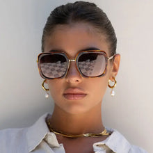 Load image into Gallery viewer, Lulu Acetate Women's Square Sunglasses - Brown
