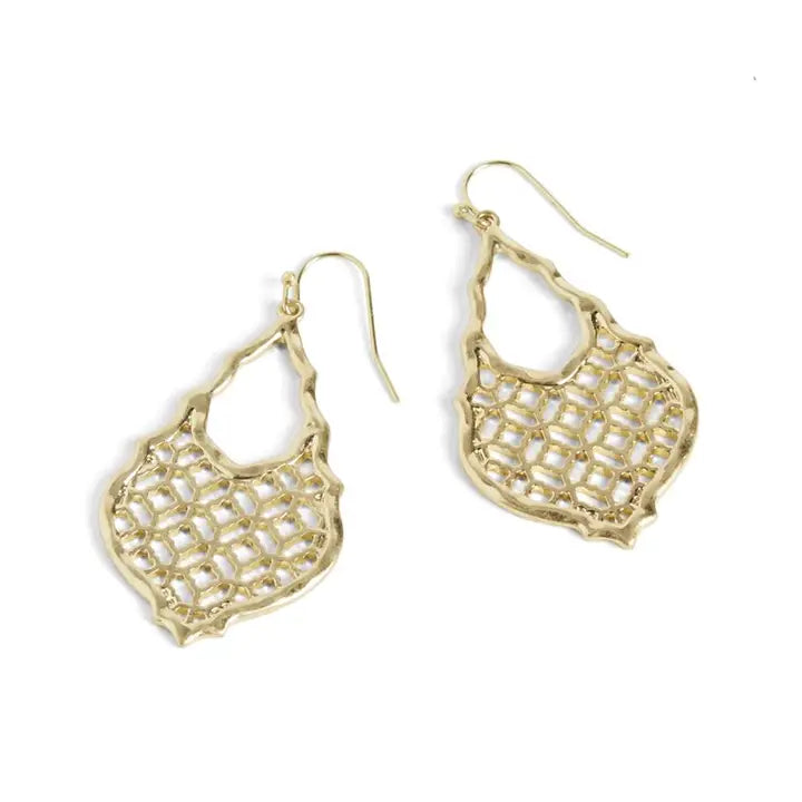 Gold Lattice Earrings