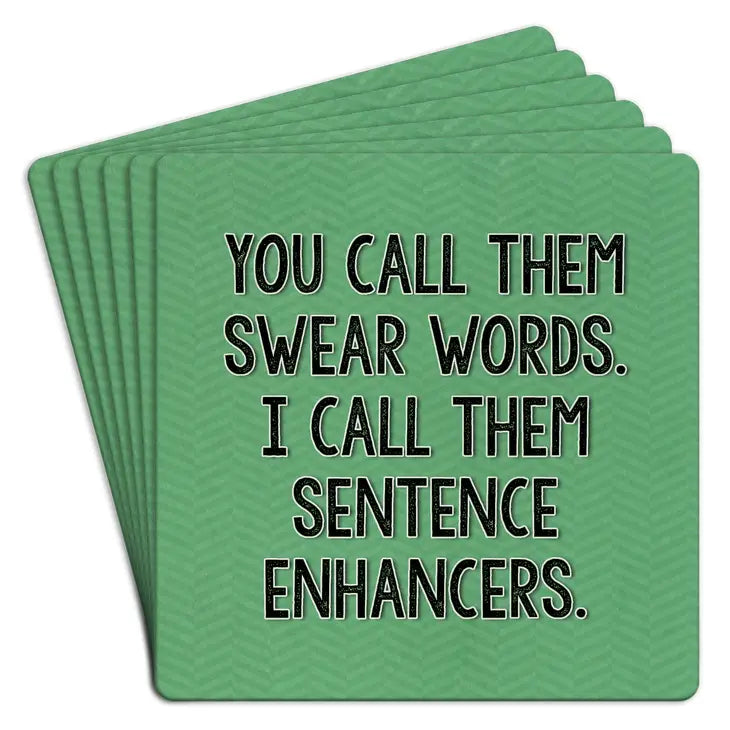 You call them Swear words...Coasters (Set of 6)