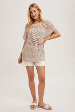 Load image into Gallery viewer, Sheer Fishnet Knit Pullover Top
