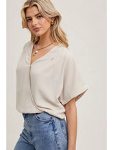 Load image into Gallery viewer, Sleeve Folded Wrap Blouse V-Neck Top
