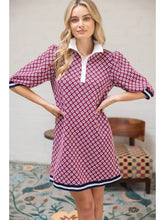 Load image into Gallery viewer, Collar Button Down Textured Floral Print Dress
