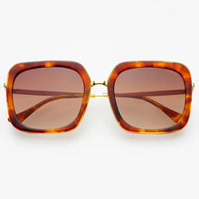 Load image into Gallery viewer, Lulu Acetate Women's Square Sunglasses - Brown
