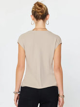 Load image into Gallery viewer, Draped Cowl Neck Cap Sleeve Top
