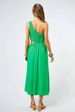 Load image into Gallery viewer, Smocked  One Shoulder Cutout Maxi Dress
