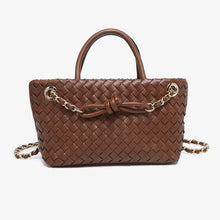 Load image into Gallery viewer, Fallon Woven Satchel Bag w/ Chain Dual Strap
