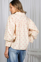 Load image into Gallery viewer, Playful Polka Dot 100%Cotton Puff Sleeve
