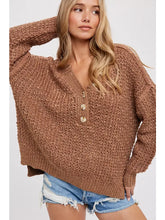 Load image into Gallery viewer, Thermal Henely Sweater Top
