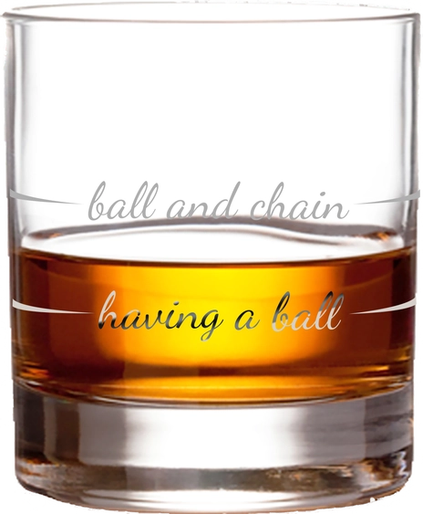 Having a Ball/Chain Whiskey Glass