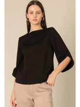 Load image into Gallery viewer, Butter Modal Flare 3/4 Sleeve Round Neck Top
