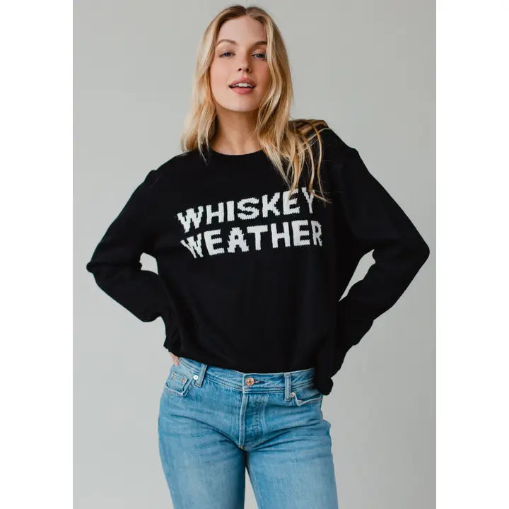 Black Whiskey Weather Sweater