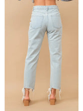 Load image into Gallery viewer, Garment Washed Pearl Rhinestone Denim Jeans
