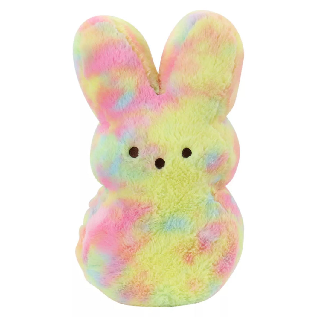 Tie Dye Peep Bunny Plush, 9in x 15in