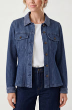 Load image into Gallery viewer, Fit And Flare Trucker Jacket - Blue Doris
