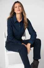 Load image into Gallery viewer, Pleated Sleeve Button Front Shirt

