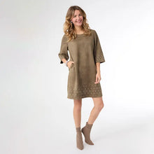 Load image into Gallery viewer, Seri Faux Suede Dress with Rivet Detail
