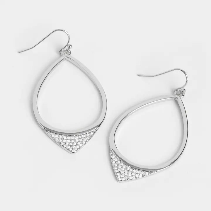 Embellished Teardrop Dangles Earrings