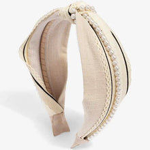 Load image into Gallery viewer, Pearl Twisted Knot Headband
