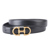 Load image into Gallery viewer, Stitched Leather Belt with Horsebit Buckle

