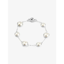 Load image into Gallery viewer, Half Pearl and Chain Magnet Bracelet
