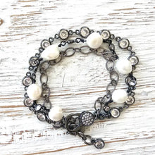 Load image into Gallery viewer, Fresh Water Pearl Triple Layer Bracelets
