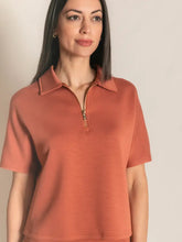 Load image into Gallery viewer, Butter Modal Short Sleeve Quarter Zip Top
