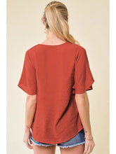 Load image into Gallery viewer, Pleated Shoulder Bell Sleeve Blouse
