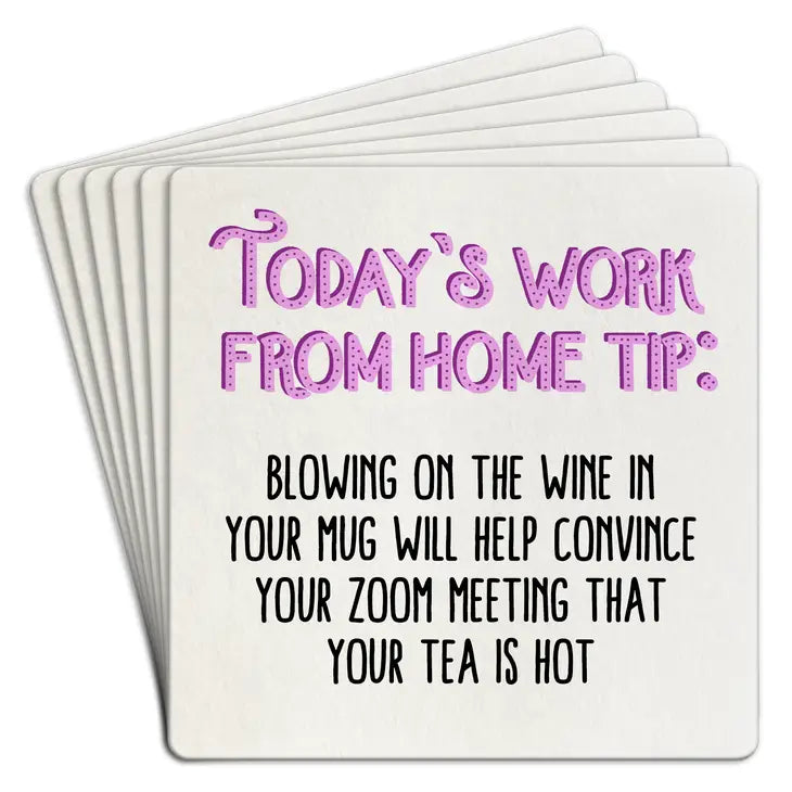 Today's work from home tip...Coasters (Set of 6)
