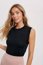 Load image into Gallery viewer, High Neck Sleeveless Knit Top
