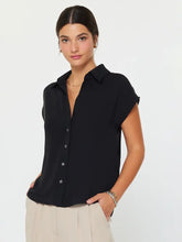 Load image into Gallery viewer, Cap Sleeve Button-Down Blouse
