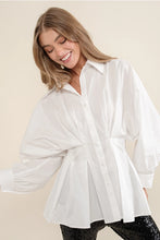 Load image into Gallery viewer, Cotton Pleated Dolman Sleeve Shirt
